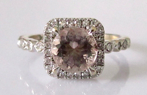 Gold diamond ring 18ct white - diamond,