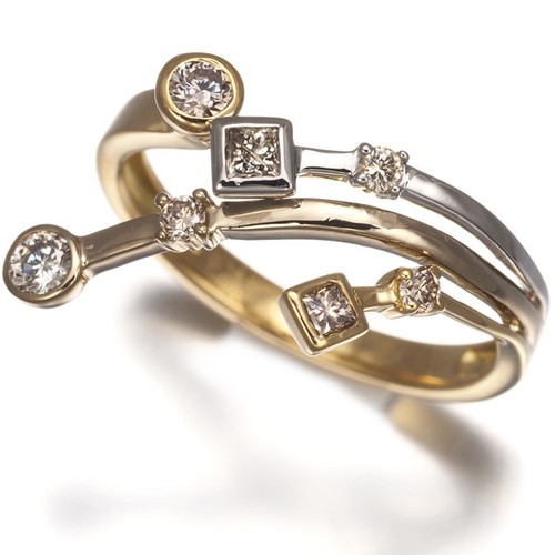 Auth gstv ring brown diamond - auth,