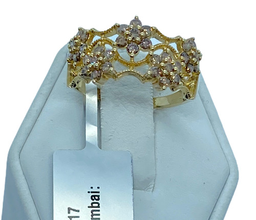 Gold champagne diamond - 9k,