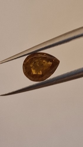 Orangey brown 1ct pear shape - orangey,