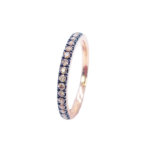14ct rose gold half eternity - half,
