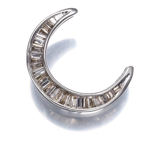 Brown diamond tapered cut - brown,