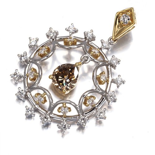 Brown clear diamond - brown,