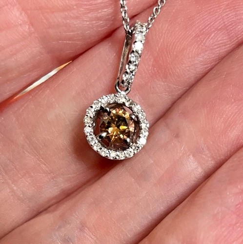 Chocolate diamond pendant - diamond, pendant(