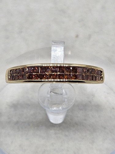 9kt gold red brown - gold, red/brown