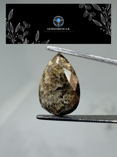 Natural brown diamond pear - , cut