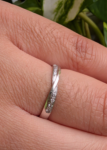 18ct white gold brown - 18ct, &