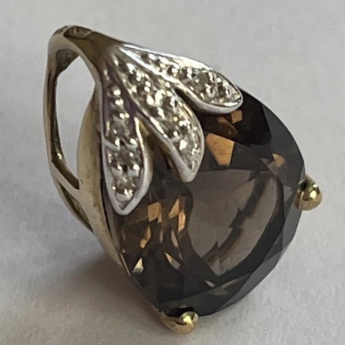 9ct gold pendant - pendant, quartz